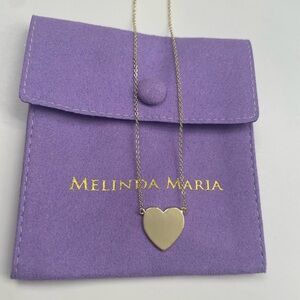 MELINDA MARIA You Have My Heart Necklace In Gold